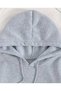 Couple Cat Printed Hooded Pocket Cotton Gray Sweatshirt - 3