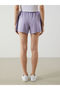 Two Mt Shop Quality Lcw Eco Lilac Women's Shorts with Elastic Waist - 4
