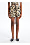 Patterned Women's Shorts with Elastic Waist - 2