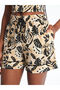Patterned Women's Shorts with Elastic Waist - 3
