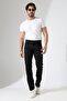 Men's Black Color Quality Flexible Lycra Trousers - 2