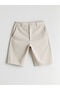 Beige Standard Fit Men's Shorts - 5