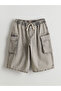 Lcw Kids Boys' Cargo Jean Shorts with Elastic Waist (S5)