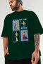 Mythology Club 2 Front Printed Green Oversize T-Shirt Men Women 100% Cotton Crew Neck T-Shirt - 3