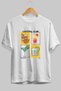 Cocktail Club Front Printed White Oversize T-Shirt Men's Women's 100% Cotton Crew Neck T-Shirt - 2