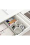 3 Pieces of In-Cabinet Organizer Box Set of 3 Desktop Drawer Storage Plastic Beige Color - 4