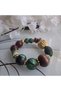 Handmade,Authentic Flexible,Glass Bead Green and Colorful Women's Bracelet - 2