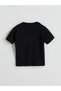 Lcwaikiki classic black bicycle collar stone women's t-shirt - 6