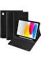 Case with Keyboard Wireless Bluetooth Protective Case for iPad 11th/10th Gen, Black