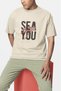 Men/Women Sea You Transfer Printed Round Neck Short Sleeve T-Shirt - 2