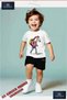 Children's Unisex “Horse Man Backpack“ Custom Printed Crew Neck T-Shirt - Shorts Set - 2