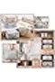 Breathable Cotton Storage Bags with Handles & 3-Side Zip, for Clothes and Bedding, 3pcs Beige - 2