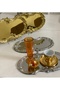 2 ذهبي 2 فضي اللون مطرز نمط الدانتيل Artnova خدمة وصينية العرض