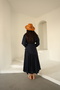 Kraşlı Voile Dress Navy Blue