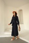 Kraşlı Voile Dress Navy Blue - 5