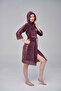 Stripe Lace Niki Velvet Bamboo Cotton Dressing Gown - 6