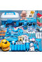 63-Piece Kids Doctor Playset with Light Sound Stethoscope, Medical Tools in Blue - 6