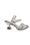 81-25 Leather Stone Transparent Heel Anatomical Women's Sandals - 2