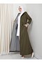 Women's Hooded Stripe Detailed Khaki Bondit Cap - 2