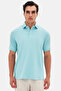 Slim Fit Aqua Pike Textured Polo T-Shirt