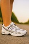 Daily Unisex White Black Sneaker Non-Slip High Sole Patterned Knitwear Lace-Up Running Sports Shoes - 2