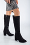 Pointed Toe Below the Knee 5 cm Thick Heel Women's Boots - 2