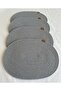 Jute Placemat, Table Decor Supla Oval Gray 30X40 Set of 4 - 3
