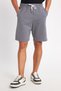 Men's Relax Fit Relaxed Cut 100% Cotton Lace-Up Waist Gray Shorts - 3