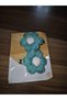 Green-White Daisy Knit Buckle - 2