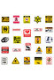50PCS Realistic Warning Signs Waterproof Graffiti Stickers for Helmet Bicycle Hand Account Pencil... - 5