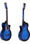38 Inch Blue Acoustic Guitar Perfect for Beginners and Adults