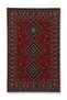 Mosso Red Red Black Ethnic Patterned Woven Base Decorative Carpet Mosso149