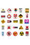 50PCS Realistic Warning Signs Waterproof Graffiti Stickers for Helmet Bicycle Hand Account Pencil... - 4