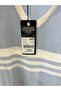 Stripe Detailed Polo Neck Short Sleeve Blouse 53300 - 3