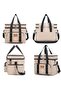 Portable Thermal Insulated Lunch Bag for Outdoor Activities, Camping, Desert (Beige) - 2