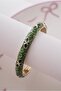 Green Floral Enamel Handcuff Bracelet - 5