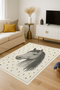 Mosso Horse Detailed Woven Base Moderndecorative Carpet Mosso150 - 6