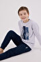 U.S. Polo Assn Boys Gray Pajama Set - 3