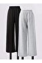 Pack of 2 Black Gray Large Size Unisex Baggy Two Thread Oversize Tracksuit - 4