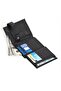 Men's Leather Coin Holder Card Holder Wallet (10X12Cm) – Black