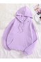 Purple Women's Butterfly Printed Oversize Hoodie - 2