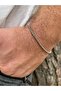Men's Stainless Steel Chain Bracelet Silver Color Thickness Measure 3 mm - 6