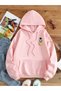 Pink Unisex Women/Men Galaxy Colorful Custom Printed Cotton Oversize Hoodie - 2
