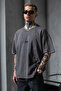 Men's Anthracite Oversize Loose T-Shirt - 3