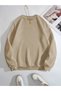 Burgundy Women's Good Special Chest Printed Oversize Crew Neck - 2