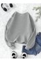 Gray Unisex Men/Women Ok Bear Custom Color Printed Oversize Cotton Crew Neck - 2