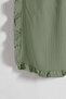 100% Cotton Ruffled & Knitted 4-Layer Muslin Baby Blanket - 2
