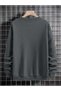 Gray Unisex Women/Men Hands Colored Oversize Crew Neck Cotton - 2