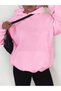 Pink Unisex Women/Men Plain Color Cotton Oversize Hoodie