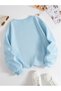 Blue Unisex Men/Women 90's Custom Colorful Oversize Crew Neck Cotton - 2